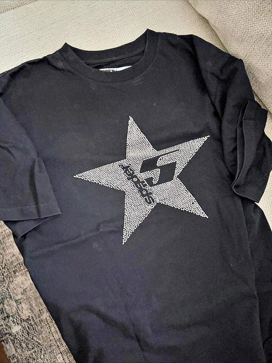 Sp5der Other - Sp5der Big 5 Star Rhinestone Tee Black Graphic Star Tee in Black Like New